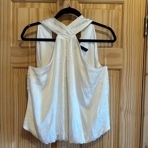 Daytrip White Halter Blouse